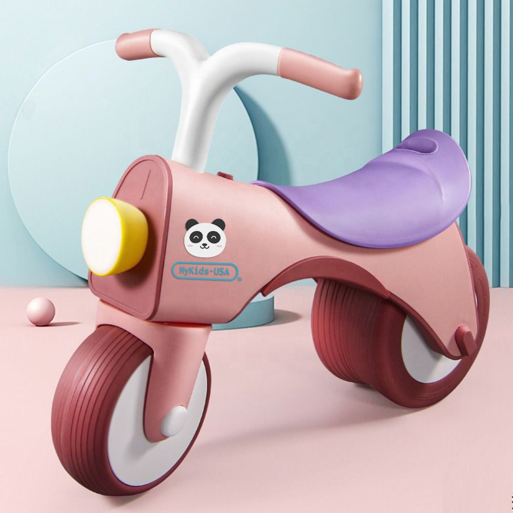 MyKids-USA® 5-in-1 Musical Balance Bike with Wide Wheels – No Pedals, Anti-Rollover Safety-1