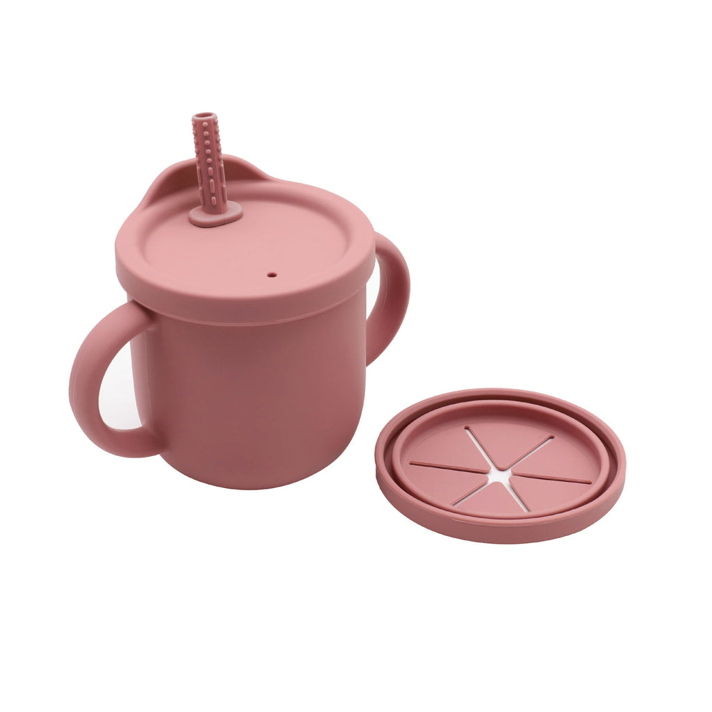 Baby Anti-Drop And Anti-Spill Binaural Learning Drinking Cup silicone-4