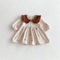 Autumn Hot Selling Baby Kids Girls Princess Long Sleeves Flowers Embroidered Pattern Dress-1