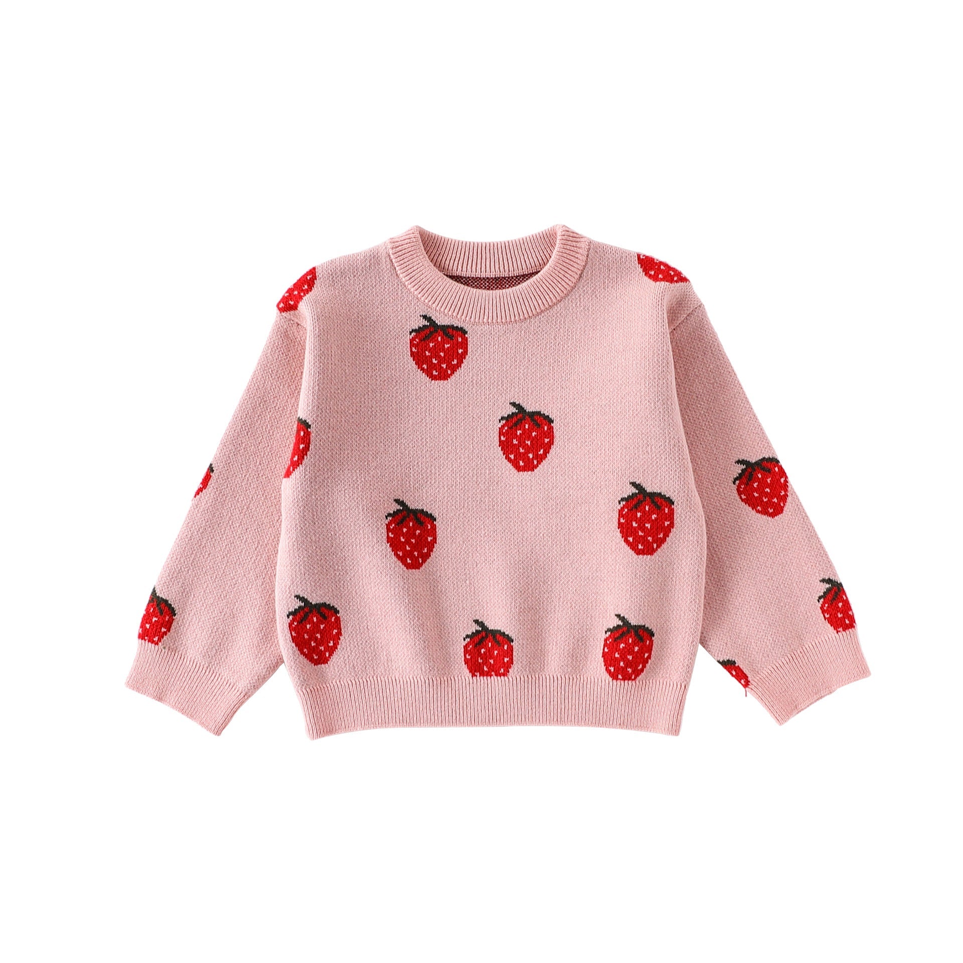 Autumn and Winter Arrival Baby Kids Girls Long Sleeves Hearts Pattern Crew Neck Sweater-1
