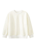 Arrival Baby Kids Plain Solid Color Crew Neck Long Sleeves Warm Cozy Pullover-3