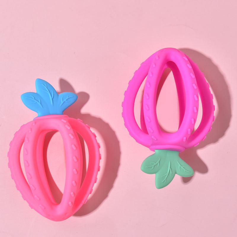 Baby Teething Toys – Strawberry Silicone Teething-0