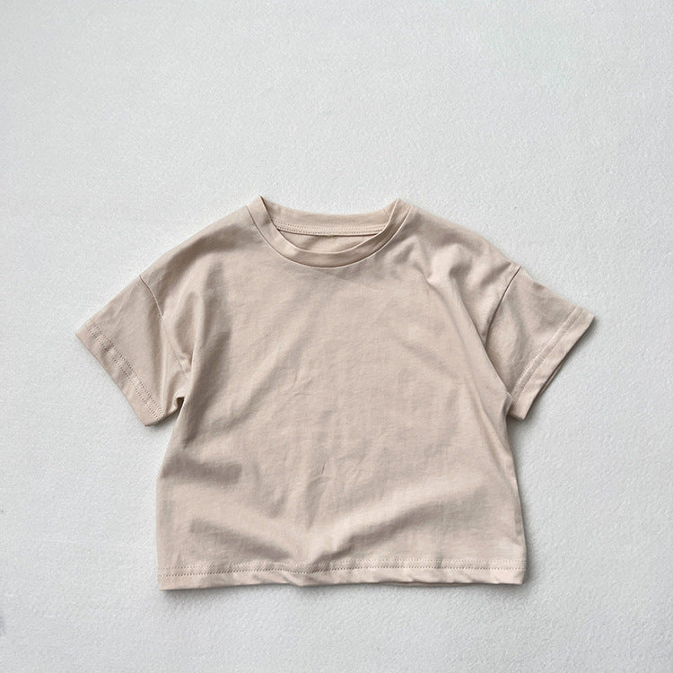 Baby Solid Color Thin Style Fashion Unisex T-Shirt-5